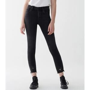 Agolde Sophie Mid Rise Skinny Denim Stretch Jean Temple Black Women's 26